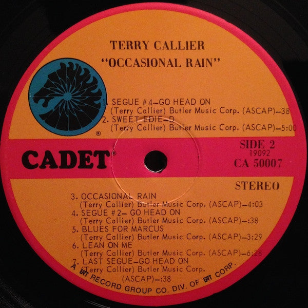 Terry Callier - Occasional Rain - VG+ LP Record 1972 Cadet USA Original Vinyl - RARE Soul / With Minnie Riperton - Shuga Records