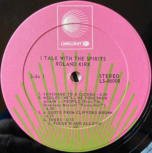 Roland Kirk - I Talk With The Spirits (1965) - VG+ LP Record 1968 Limelight USA Vinyl & Newspaper Clipping - Jazz / Free Jazz - Shuga Records