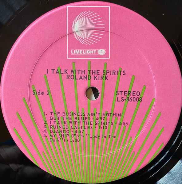 Roland Kirk - I Talk With The Spirits (1965) - VG+ LP Record 1968 Limelight USA Vinyl & Newspaper Clipping - Jazz / Free Jazz - Shuga Records
