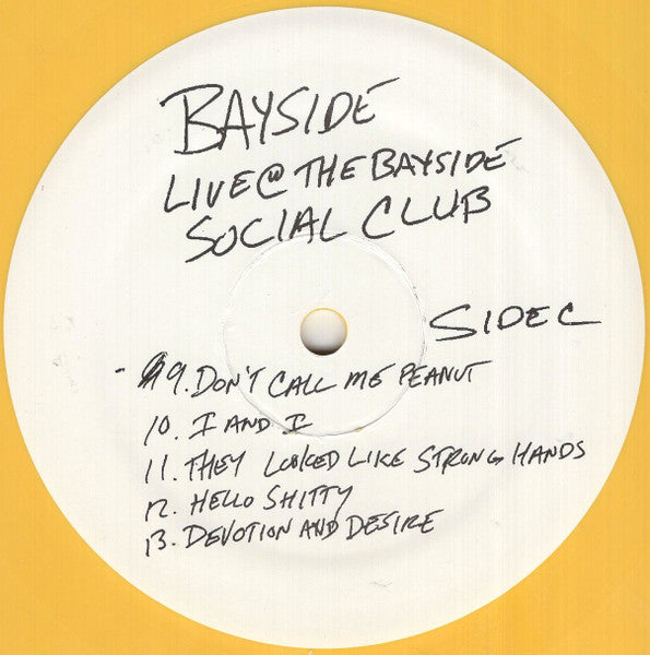 Bayside - Live @ The Bayside Social Club (2008) - Mint- 2 LP Record 2014 Victory USA Yellow Vinyl & Download - Pop Punk / Rock & Roll - Shuga Records