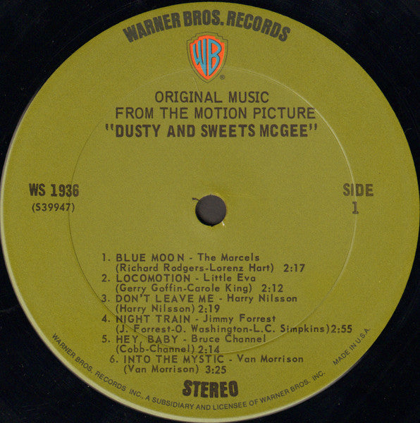 Various - Original Music From The Motion Picture Dusty And Sweets McGee - VG+ LP Record 1971 Warner USA Vinyl - Soundtrack - Shuga Records