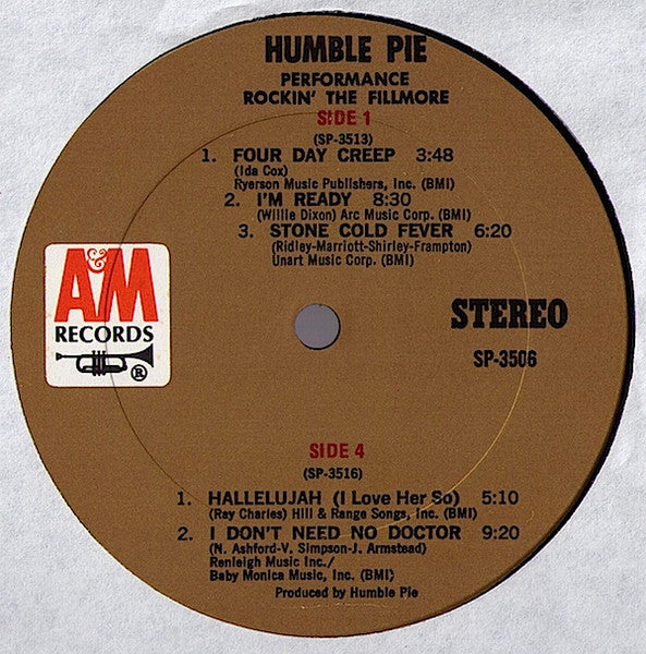 Humble Pie - Performance Rockin' The Fillmore - VG+ 2 LP Record 1971 A&M Vinyl - Blues Rock