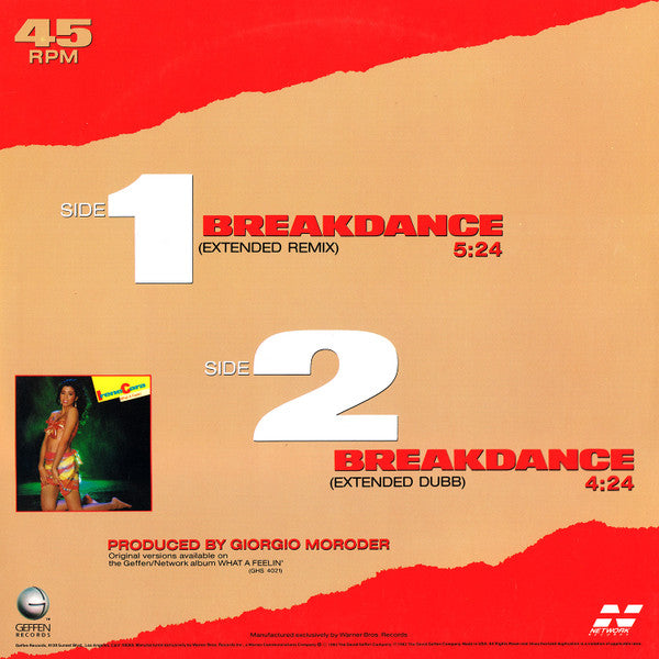Irene Cara - Breakdance - New 12" Single Record 1983 Geffen Network USA Vinyl - Disco / Electro / Giorgio Moroder - Shuga Records