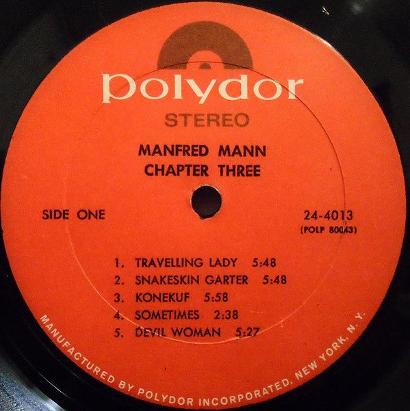 Manfred Mann Chapter Three - Manfred Mann Chapter Three - VG+ LP Record Polydor USA Vinyl - Psychedelic Rock - Shuga Records