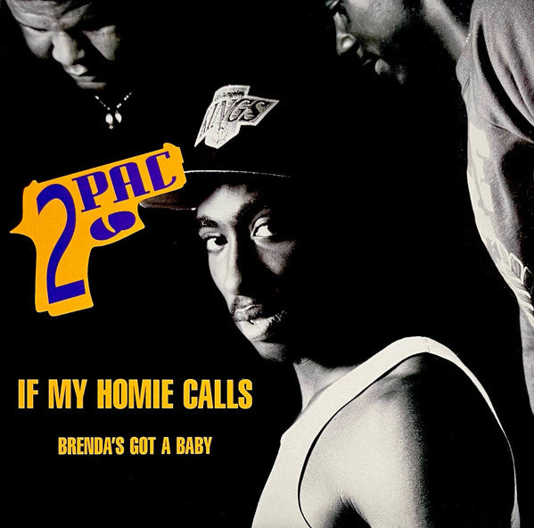2Pac - If My Homie Calls / Brenda's Got A Baby - VG+ 12" Single Record 1992 Interscope USA Vinyl - Hip Hop / Gangsta - Shuga Records