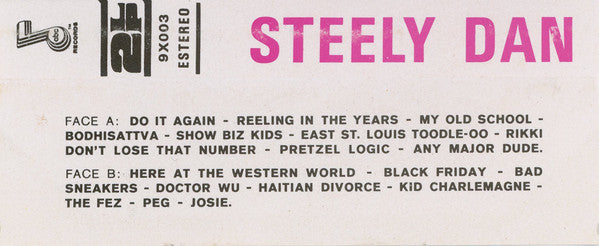Steely Dan – Greatest Hits (1972-1978) - VG+ Cassette 1979 ABC Portugal Tape - Classic Rock / Jazz-Rock - Shuga Records