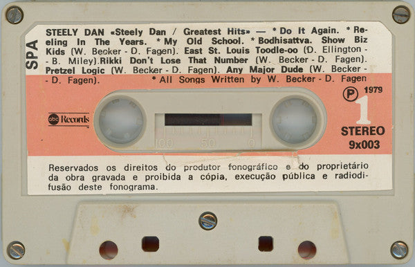 Steely Dan – Greatest Hits (1972-1978) - VG+ Cassette 1979 ABC Portugal Tape - Classic Rock / Jazz-Rock - Shuga Records