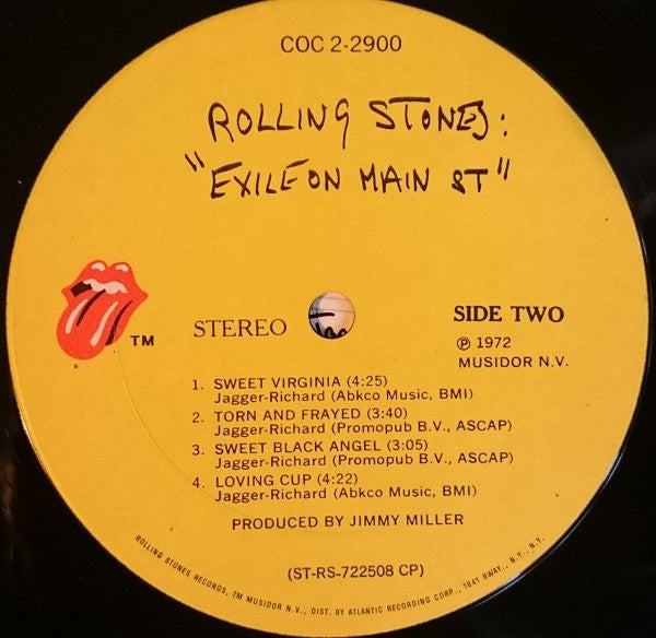 The Rolling Stones - Exile on Main St. - VG+ 2 LP Record 1972 Rolling Stones Records USA Original with Inner Sleeves - Classic Rock / Blues Rock - Shuga Records
