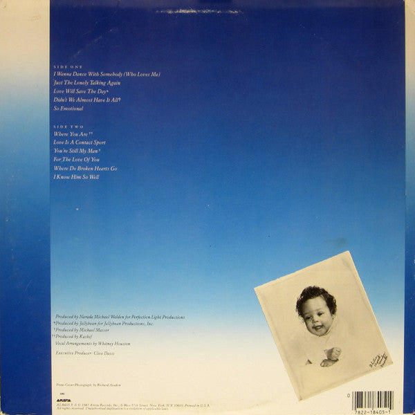 Whitney Houston - Whitney - Mint- LP Record 1987 Arista USA Original CRC Club Edition Vinyl - Synth-pop / Soul - Shuga Records