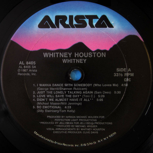 Whitney Houston - Whitney - Mint- LP Record 1987 Arista USA Original CRC Club Edition Vinyl - Synth-pop / Soul - Shuga Records