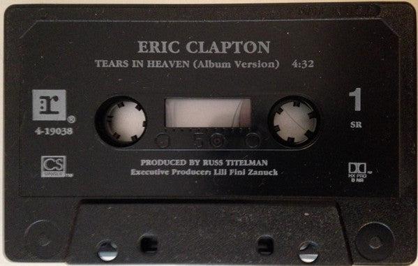 Eric Clapton - Tears In Heaven - Mint- Cassette Single 1992 Reprise USA Tape - Soft Rock / Pop Rock - Shuga Records