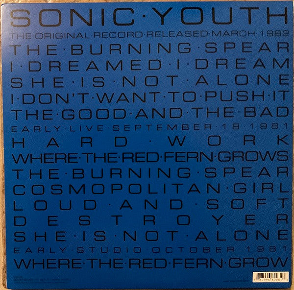 Sonic Youth - Sonic Youth (1982) - New 2 LP Record 2006 Goofin USA Vinyl - Alternative Rock / Experimental / Noise
