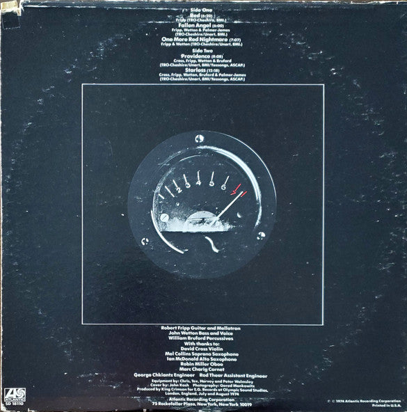 King Crimson - Red - (1974) - VG+ LP Record (VG Cover) 1974 Atlantic Vinyl - Prog Rock - Shuga Records