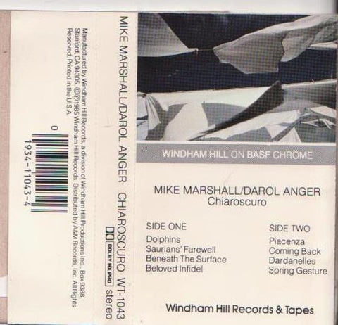 Mike Marshall & Darol Anger – Chiaroscuro - Used Cassette 1985 Windham Hill Tape - New Age