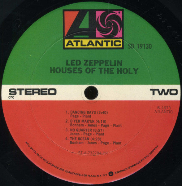 Led Zeppelin - Houses Of The Holy (1973) - Mint- LP Record 1977 Atlantic CRC Club Edition USA Vinyl - Classic Rock / Blues Rock - Shuga Records