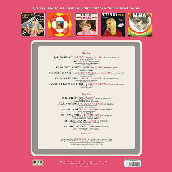 Various - Ciao Bella! - Italian Girl Singers Of The Sixties - Mint- LP Record 2015 ACE UK White 180 gram Vinyl - Pop / Rock / Beat - Shuga Records