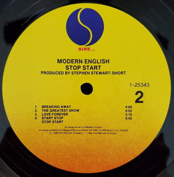 Modern English - Stop Start - Mint- LP Record 1984 Sire USA Original Vinyl - New Wave / Synth-Pop - Shuga Records
