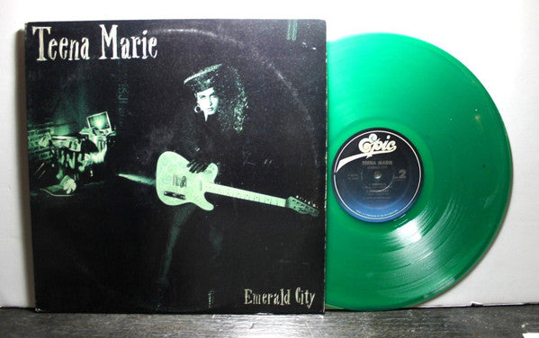 Teena Marie - Emerald City - VG+ LP Record 1986 Epic Promo USA Green Vinyl - Synth-pop / Funk / Soul - Shuga Records