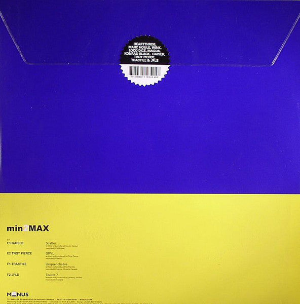 Various - min2MAX - Mint- 3 LP Record 2006 M_nus Canada Vinyl - Electronic / Techno / Minimal