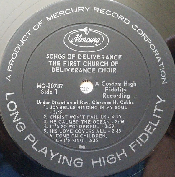The First Church Of Deliverance Choir Chicago - Songs Of Deliverance - VG+ LP Record 1963 Mercury USA Vinyl - Chicago Gospel - Shuga Records