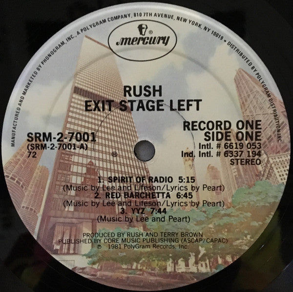Rush – Exit...Stage Left - VG+ 2 LP Record 1981 Mercury USA Vinyl - Hard Rock / Prog Rock