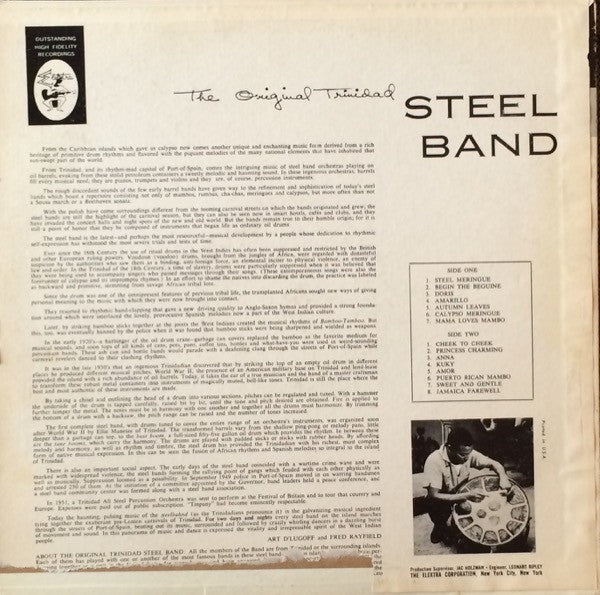 The Original Trinidad Steel Band - The Original Trinidad Steel Band - VG+ LP Record 1969 Elektra USA Vinyl - Reggae / Steel Band - Shuga Records