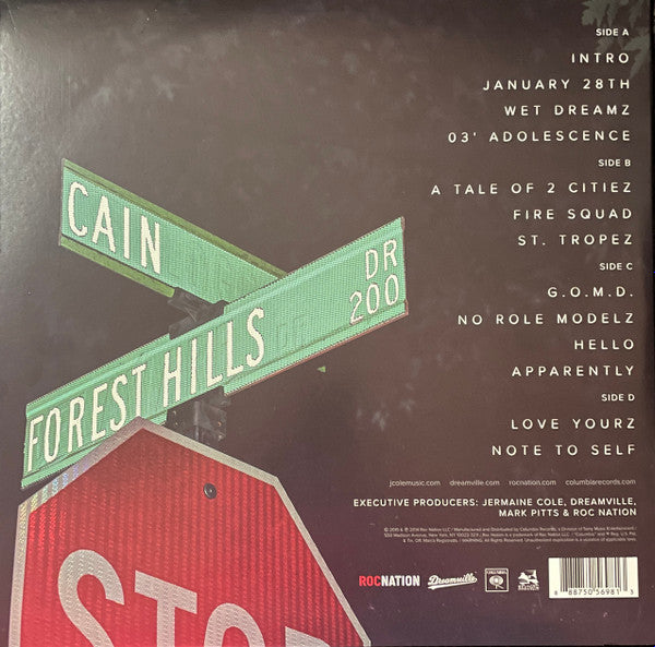 J. Cole - 2014 Forest Hills Drive - VG+ 2 LP Record 2015 Roc Nation Original Press 180 gram Vinyl - Hip Hop - Shuga Records