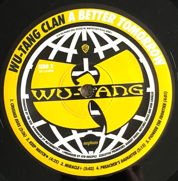 Wu-Tang Clan - A Better Tomorrow - Mint- 2 LP Record 2015 Warner USA Vinyl & Download - Hip Hop - Shuga Records