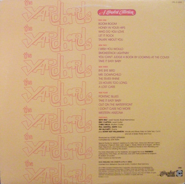 The Yardbirds - A Compleat Collection (Sonny Boy Williamson & Eric Clapton) - Mint- (VG+ cover) 2 LP Record 1984 Compleat USA Club Edition Vinyl - Rock & Roll / Blues Rock - Shuga Records