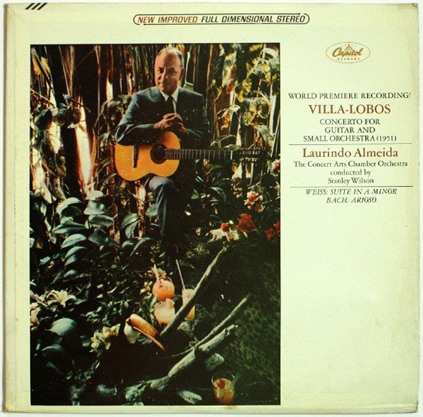 Laurindo Almeida / Heitor Villa-Lobos - Concerto For Guitar And Small Orchestra - VG+ (VG Cover) LP Record 1966 Capitol USA Stereo Vinyl - Classical / Latin / Baroque - Shuga Records