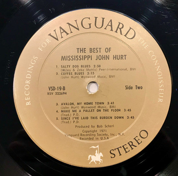 Mississippi John Hurt - The Best Of Mississippi John Hurt - VG 2 LP Record 1971 Vanguard Vinyl - Delta Blues - Shuga Records
