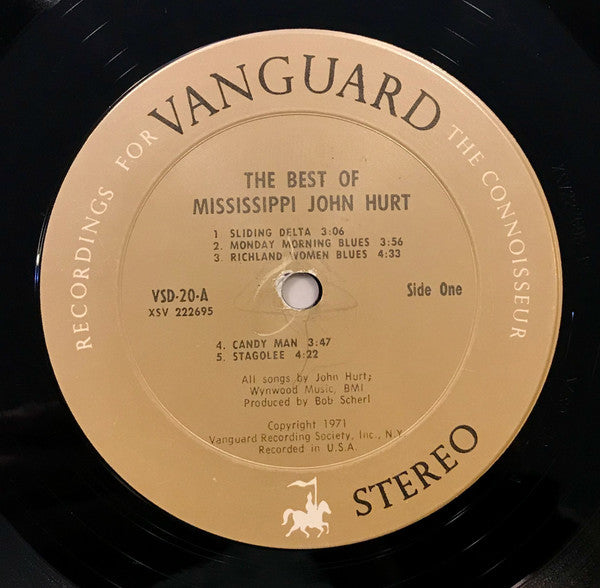 Mississippi John Hurt - The Best Of Mississippi John Hurt - VG 2 LP Record 1971 Vanguard Vinyl - Delta Blues - Shuga Records
