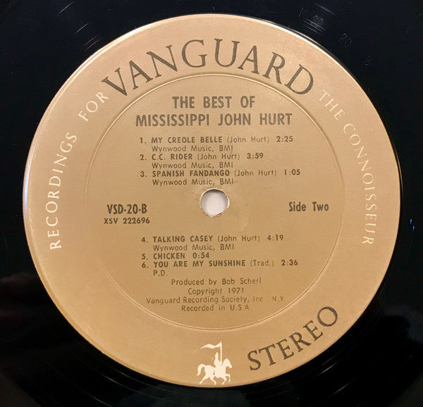 Mississippi John Hurt - The Best Of Mississippi John Hurt - VG 2 LP Record 1971 Vanguard Vinyl - Delta Blues - Shuga Records