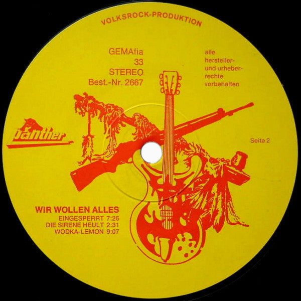 Panther - Wir Wollen Alles! - VG+ LP Record 1978 Panther-Music Germany Original Vinyl & Poster Sleeve - Krautrock / Hard Rock - Shuga Records