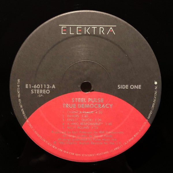 Steel Pulse – True Democracy (1982) - VG LP Record 1985 Elektra USA Vinyl - Reggae / Roots Reggae - Shuga Records