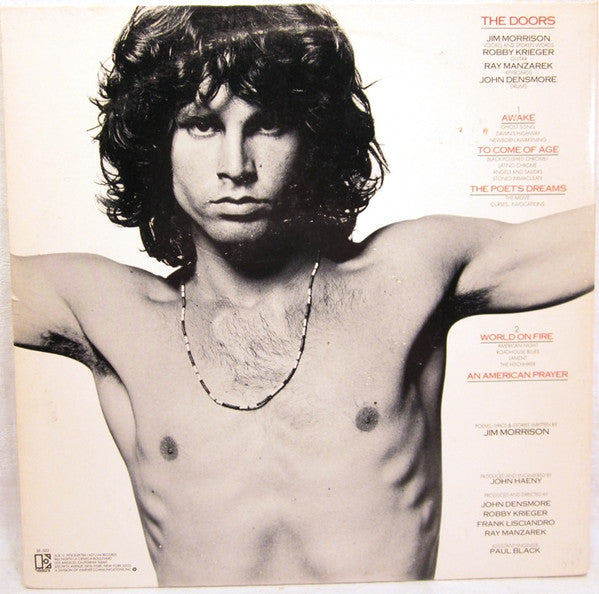 Jim Morrison Music By The Doors - An American Prayer - VG+ LP Record 1978 Elektra USA Vinyl (Red Label) - Psychedelic Rock / Spoken Word - Shuga Records