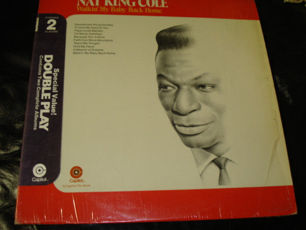 Nat King Cole - Walkin' My Baby Back Home / A Blossom Fell - VG+ 2 LP Record 1970 Capitol USA Vinyl - Jazz / Swing / Vocal - Shuga Records