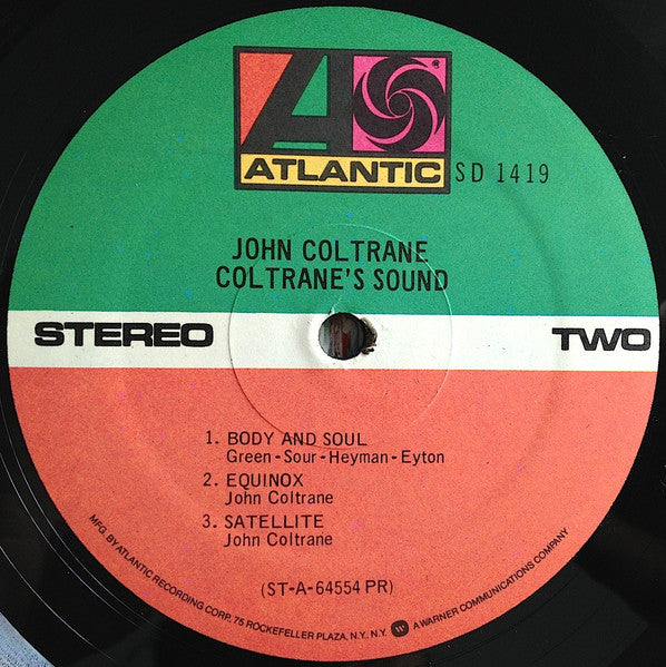John Coltrane - Coltrane's Sound (1964) - Mint- LP Record 1975 Atlantic USA Vinyl - Jazz / Hard Bop - Shuga Records
