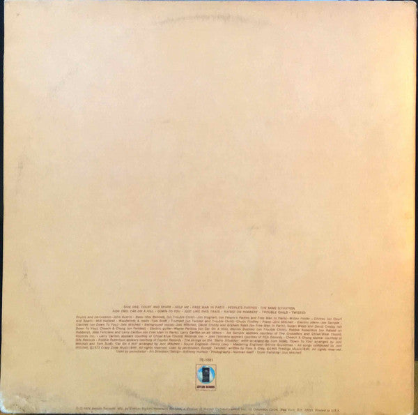 Joni Mitchell - Court And Spark - VG+ LP Record 1974 Asylum USA Vinyl - Soft Rock / Pop Rock - Shuga Records