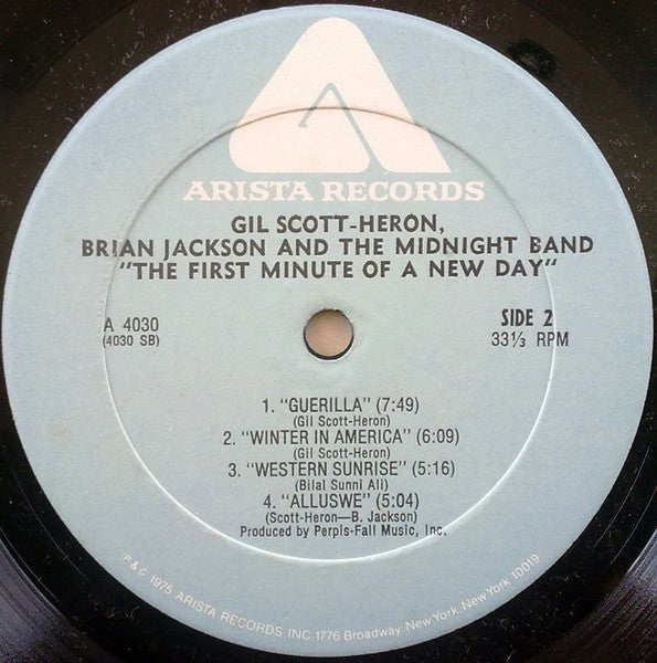 Gil Scott-Heron & Brian Jackson - The First Minute Of The Day - VG+ (VG- low grade cover) LP Record 1975 Arista USA Original Vinyl - Jazz / Fusion / Soul-Jazz - Shuga Records