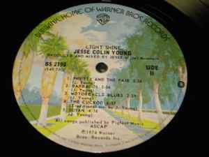 Jesse Colin Young – Light Shine - VG+ LP Record 1974 Warner Vinyl - Folk Rock - Shuga Records