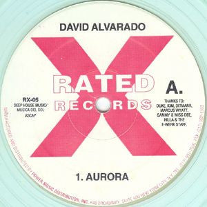 David Alvarado / The Funky Horns - Aurora / Blow VG+ 12" Single Record 1995 Rated X Music For Your Ears USA Promo Clear Vinyl - House / Deep House - Shuga Records