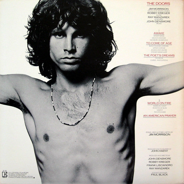 Jim Morrison Music By The Doors - An American Prayer - VG+ LP Record 1978 Elektra USA Vinyl (Butterfly Label) - Psychedelic Rock / Spoken Word - Shuga Records