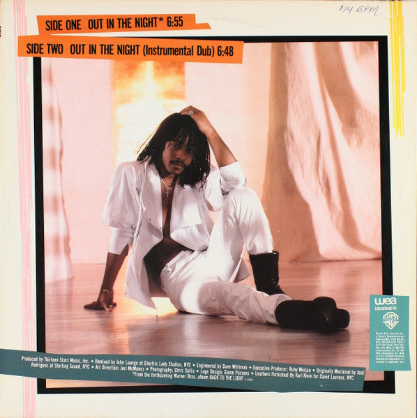 Serge Ponsar – Out In The Night - VG+ 12" Single Record 1983 Warner WEA USA Vinyl - Electro / Boogie / Disco - Shuga Records
