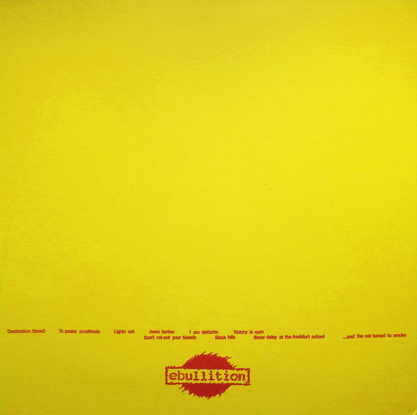 Orchid - Dance Tonight! Revolution Tomorrow! - Mint- 10" EP Record 2015 Ebullition USA Yellow/Black Split Vinyl & Insert - Emo / Hardcore / Screamo