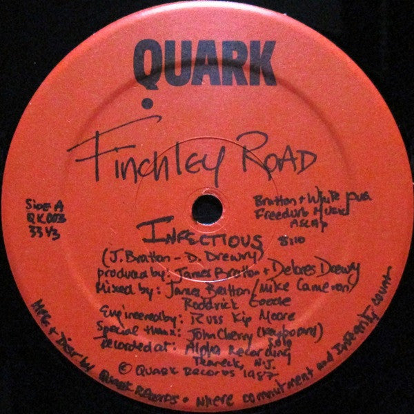 Finchley Road - Infectious - VG+ 12" Single Record 1987 Quark USA Vinyl - Garage House / House - Shuga Records