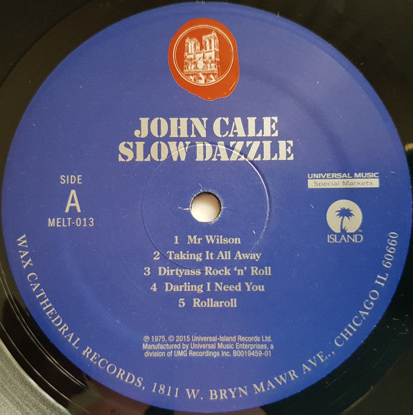 John Cale ‎– Slow Dazzle (1975) - Mint- LP Record 2015 Island Wax Cathedral Vinyl - Art Rock - Shuga Records