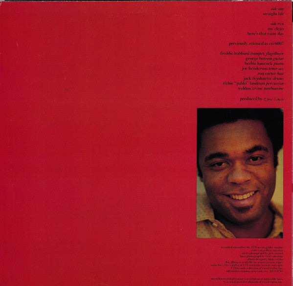 Freddie Hubbard - Straight Life (1971) - VG+ LP Record 1982 CTI USA Vinyl - Jazz / Post Bop / Soul-Jazz - Shuga Records