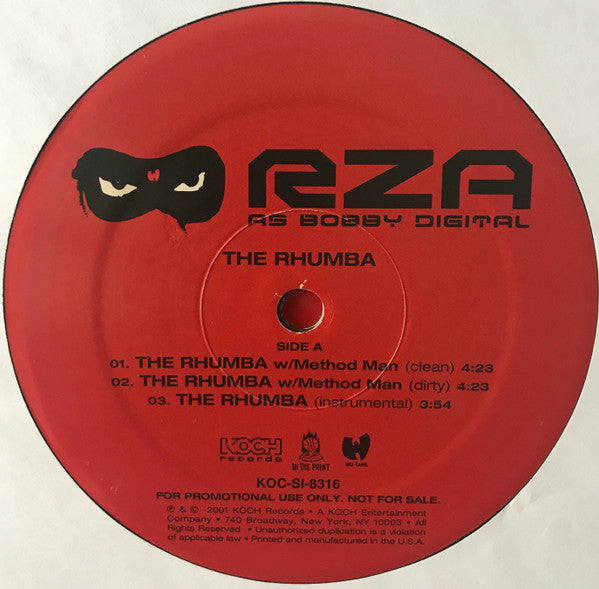 RZA As Bobby Digital - The Rhumba - VG+ 12" Single Record 2001 Koch In The Paint USA Vinyl - Hip Hop / Wu-Tang Clan