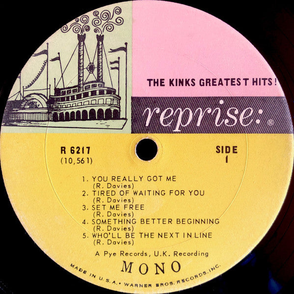 The Kinks - The Kinks Greatest Hits! - VG LP Record 1966 Reprise USA Mono Original Vinyl - Rock & Roll / Mod / Beat - Shuga Records